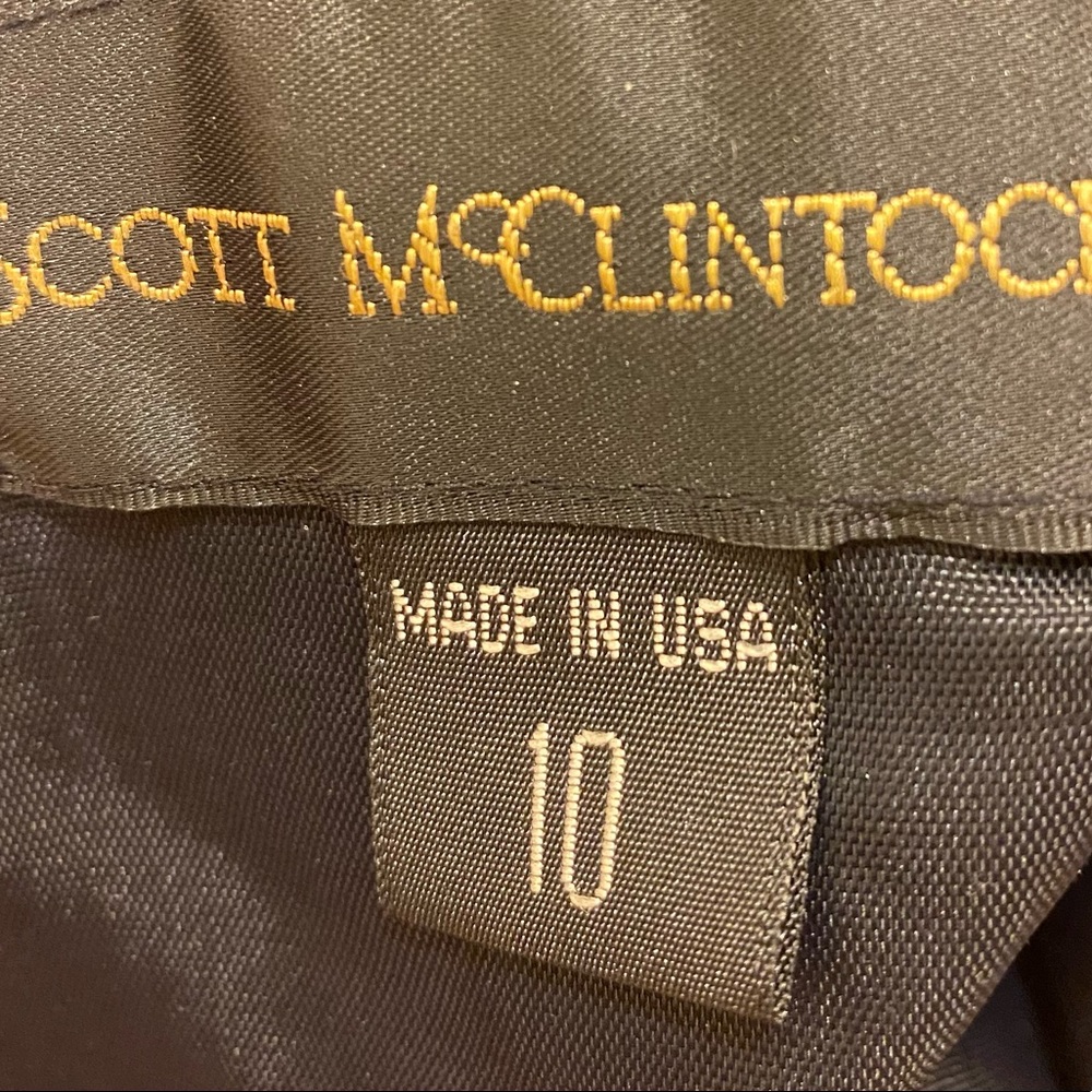Scott / Jessica McClintock Vintage Metallic & Rhinestone Designer Dress Size 10 - Picture 11 of 12